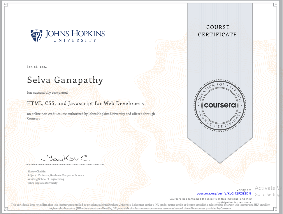 Certificate 1